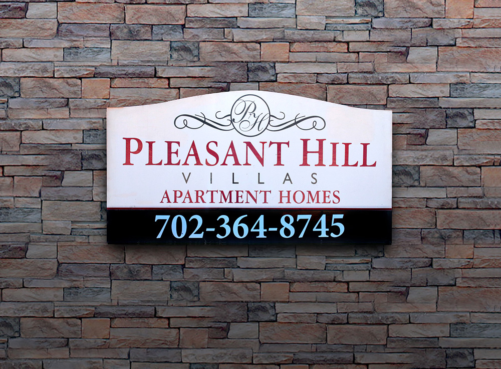 This image displays entrance marker photo of Pleasant Hill Villas